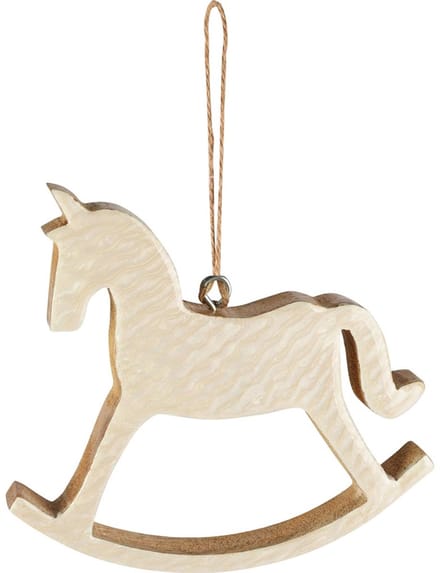 Dekoratief | Hanger paardje, wit, hout/email, 14x13x2cm | A258300