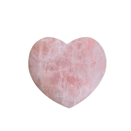 Edel gedenksteen hart roze kwarts XL
