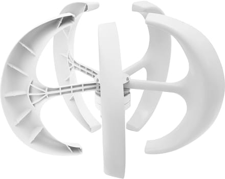 Verticale Windturbine - Windmolen Generator - Energie Opwekken - Lantaarnvorm Ontwerp - 90x60 cm - Wit