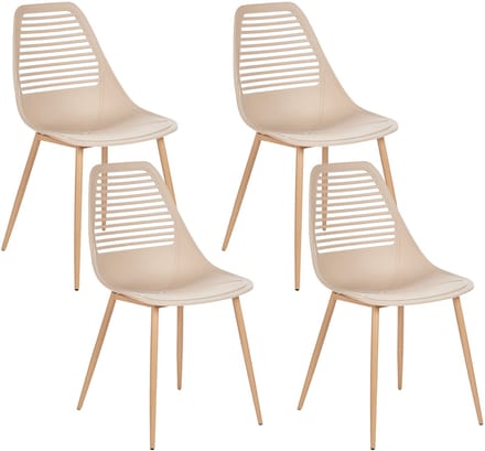 MONTELLO - Set van 4 stoelen - Beige - Synthetisch materiaal