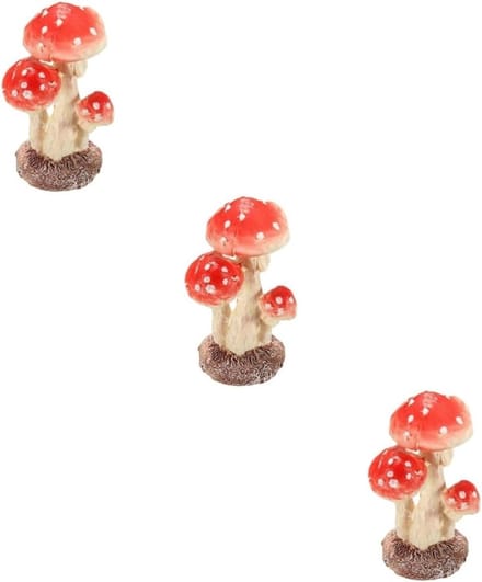 Tuin Miniaturen - Mini Paddenstoelen - Sprookjestuin Maken - Handgemaakt Hars - 3 stuks Medium - Gekleurd