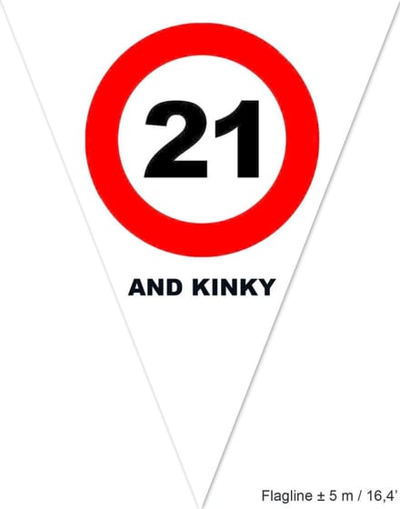 Verkeersbord vlaggenlijn 21 (5 mtr)