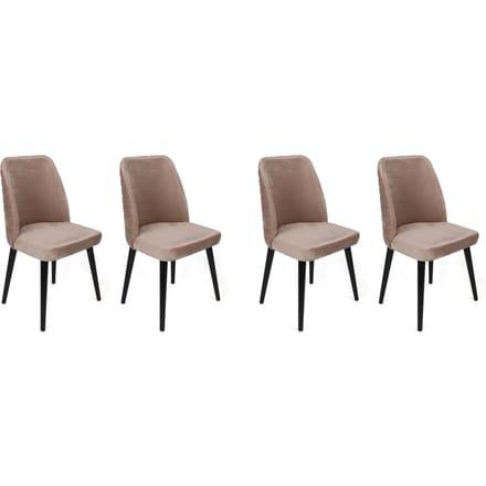 Set van 4 eetkamerstoelen Tulin velvet | Atelier Del Sofa