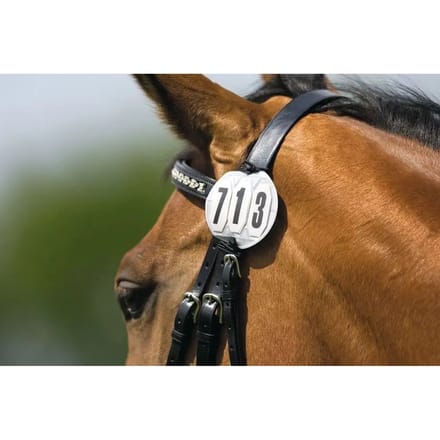 Rond startnummer bordje met 3 cijfers Equithème
