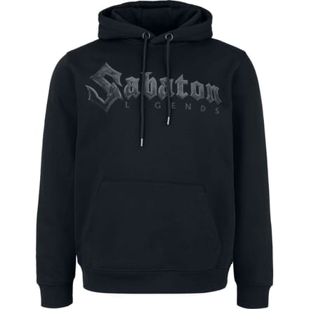 Sabaton Trui met capuchon - Black Logo - S tot M - voor Mannen - zwart