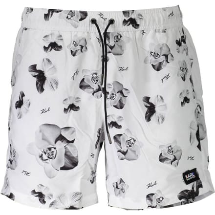 Karl Lagerfeld Bianco Polyester Heren Zwem Boxer