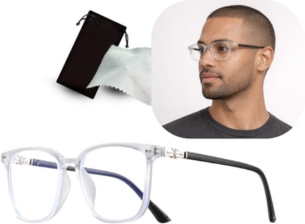 Computerbril | CRIXUS | Transparant/Zwart | Anti Blauw Licht Filter Bril | Beeldschermbril