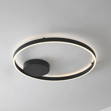 Lucande Smart LED plafondlamp Moise, zwart, CCT, Tuya