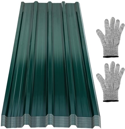 Set van 12 Groene Trapeziumplaten voor Dakbedekking - Weerbestendig Golfplaat 7m²