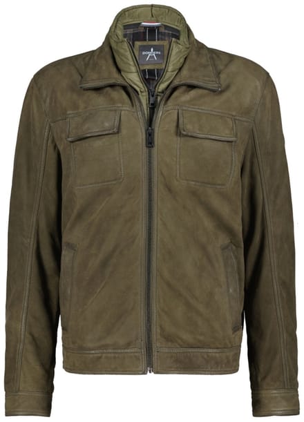 Donders Jas Leather Jacket 52693 Green Olive Mannen Maat - L