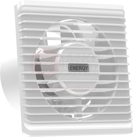 Badkamerafzuiger met Vochtsensor en Timer - Stille Wandventilator voor Badkamer en Keuken - Ø 100 mm