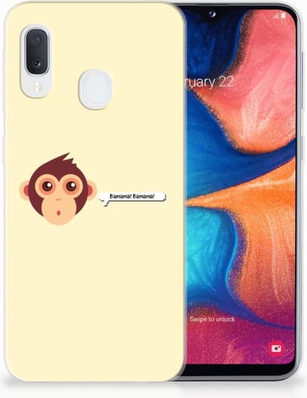 TPU Hoesje voor Samsung Galaxy A20e Telefoonhoesje met Naam Monkey