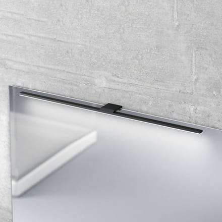 MCJ LED spiegellamp Triga IP44 zwart 80cm, 4.000K