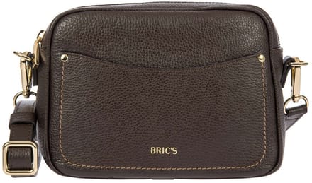 BRIC'S Leren schoudertas Gondola Magnolia Bag Ebony donkerbruin