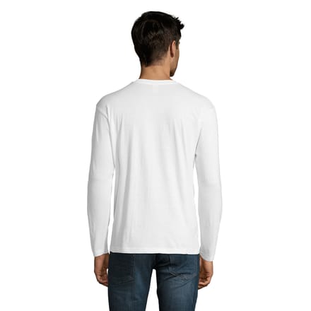 SOLS Heren Monarch T-shirt met lange mouwen (Wit)