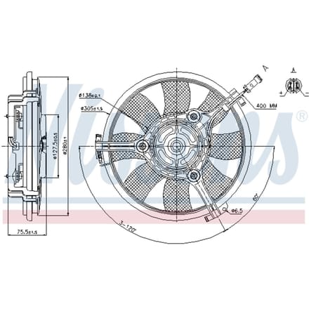 Koelventilatorwiel, motorkoeling NISSENS 85691