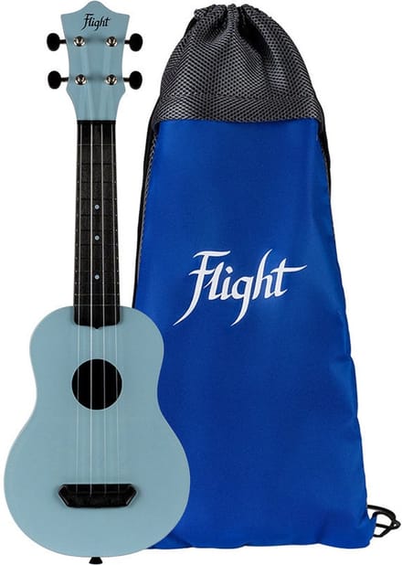 Flight UTS-35 ETHER Ultra Travel Soprano Ukulele met Polycarbonate Body en Fluorocarbon Snaren