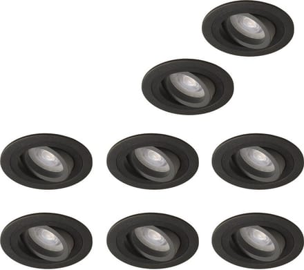 Lybardo - Inbouwspots - 8-pack - Spotjes Inbouw - Veneto - Kantelbaar