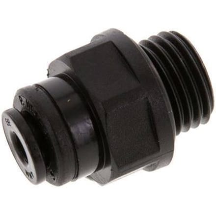 4mm x G1/4'' POM Insteekfitting buitendraad NBR [5 Stuks]