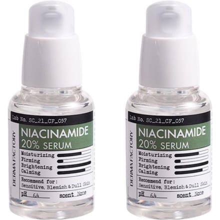 THE DERMA FACTORY Sérum à la Niacinamide 20% 30ml (2 pcs) gray