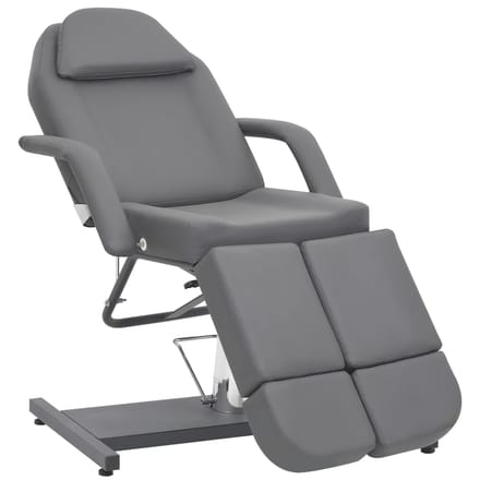 vidaXL - Behandelstoel - 180x62x78 - cm - kunstleer - grijs