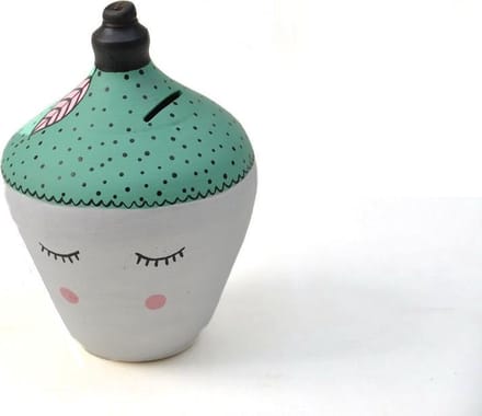 Floz spaarpot - aardewerk - fairtrade uit Nepal