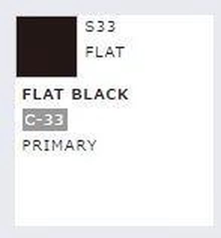 Gunze S-033 - Mr. Color Spray 100 ml Flat Black - Spuitbus voor Plastic Modelbouw