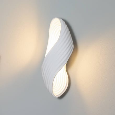 Lindby - wandlamp - 1licht - Gips, ijzer - H: 29.5 cm - G9 - zandwit