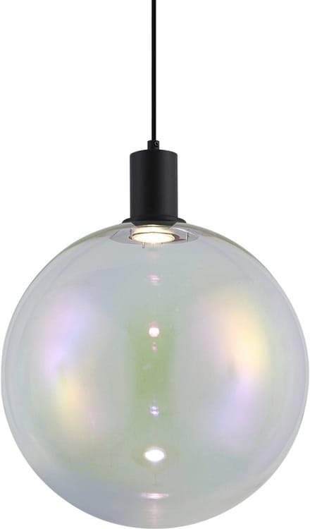 QAZQA mallon - Design Hanglamp - 1 lichts - Ø 35 cm - Zwart - Woonkamer
