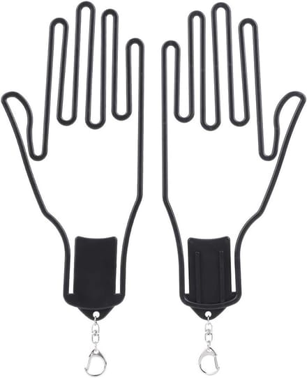 Golfhandschoen Hulpmiddel - Handschoenhouder - Vormbehoud - Set van 2 - One size - Zwart