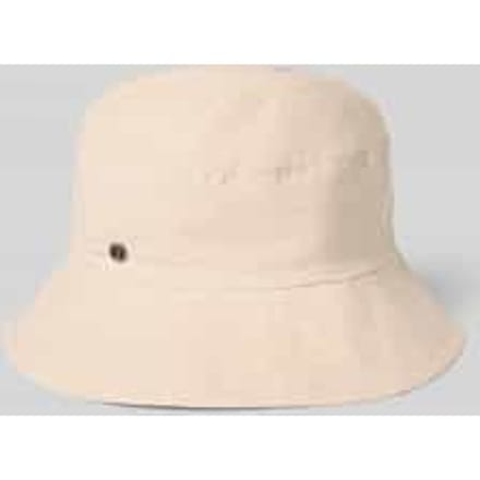 Bucket hat met labeldetail