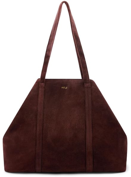 Manfield - Bordeaux suède shopper