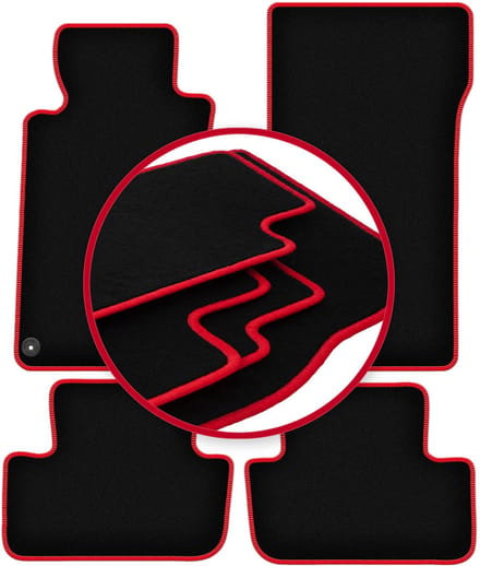 CARLUX-RED automatten voor: Mercedes CLK W209 coupé (1997-2009)