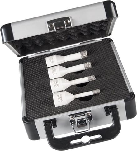 Carat EHS tegel -/ natuursteenboor set 6, 8, 10 & 12mm voor haakse slijper