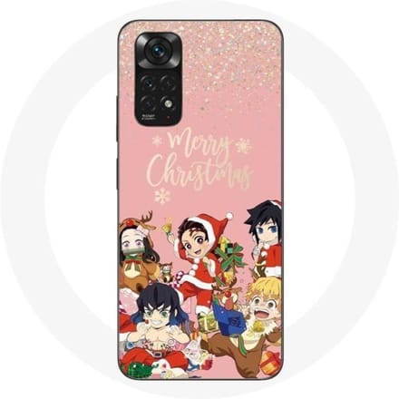 Coque pour Xiaomi Redmi Note 11S Demon slayer merry christmas affiche Anime Manga