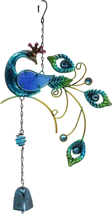 Windvanger Kleurrijke Pauw - Tuin decoratie - Wind Chimes Windgong