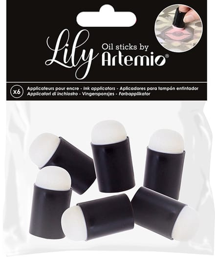 6 vingersponsjes voor inkt - Artemio
