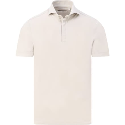 John Miller Polo Slim Plain Hyperstretch Short Sleeve Zip Collar Licht Grijs / male