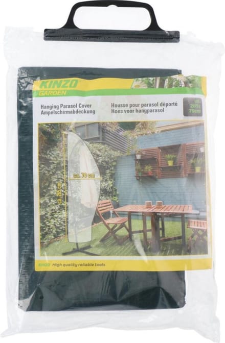 Nature hangparasol beschermhoes - 70x265cm - Zwart
