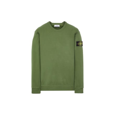 Stone Island Logo Patch Pullover Sweatshirt Heren sweatshirts Olijfgroen 771561720-V0058 L gray