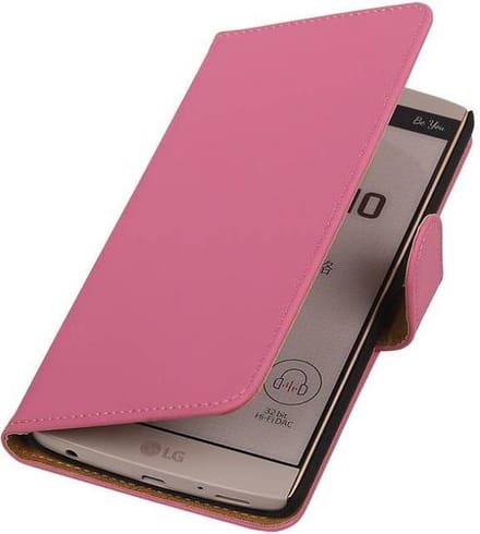 Bookstyle Wallet Case Hoesjes Geschikt voor LG V10 Roze