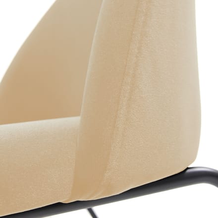 Loungestoel VELVO Fluweel beige hjh OFFICE