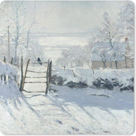 Muismat 20x20 cm - Mousepad De ekster - Claude Monet - Muismatten