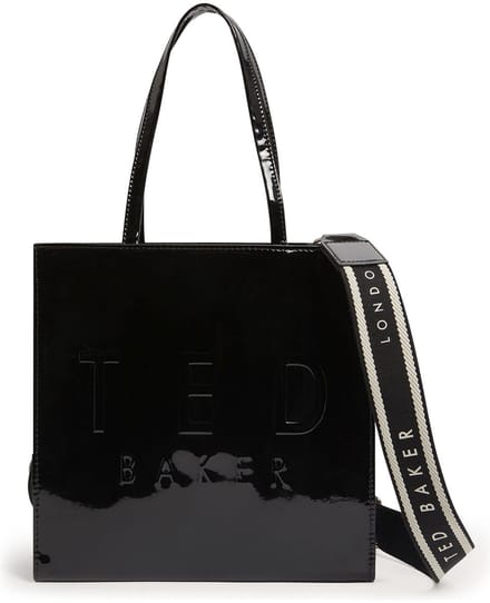 Ted Baker schoudertas Iconica Webbing Small Icon Bag Black zwart