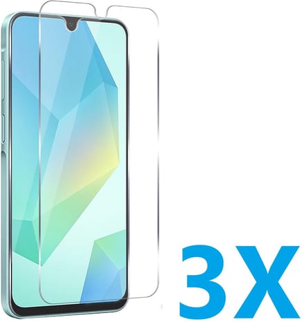 Screenprotector Glas - Tempered Glass Screen Protector Geschikt voor: Samsung Galaxy A16 - 3x