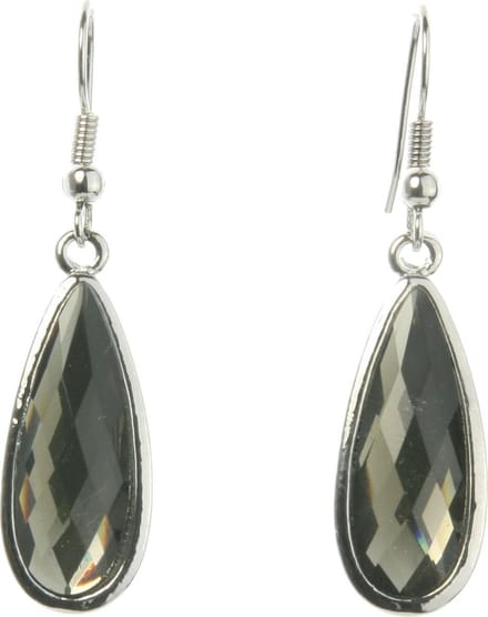 Behave - Oorhanger druppelvorm - rookkleur elegant - avondstijl