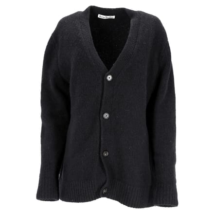 Acne Studios V-hals vest met knoopjes in zwarte wol
