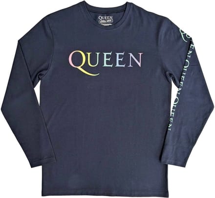 Queen - Rainbow Crest Longsleeve shirt - 2XL - Blauw
