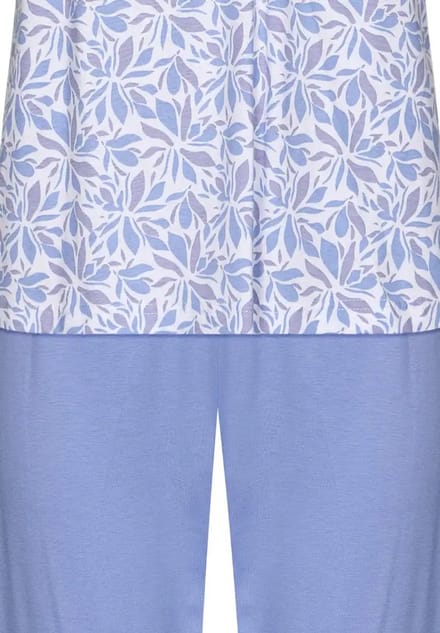 Pastunette Pyjama Soft Blue - Katoen - Blauw/Wit - Maat 54
