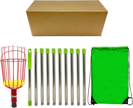 Fruitplukker - Fruitverzamelaar - Fruit Oogsten - Verstelbare steel - Tot 4 meter - Zilver